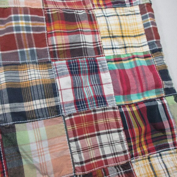 American Eagle mens colorful patchwork plaid chino shorts 35 EUC - Picture 10 of 10